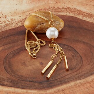 Foto 4 | Collar De Perlas Sintéticas Elya De West Coast Jewelry Chapado En Oro - Venta Internacional.