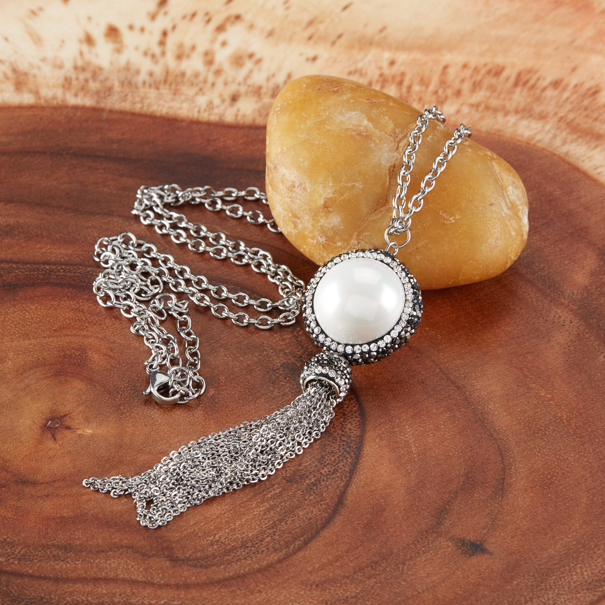 Foto 4 | Collar Con Colgante De Borla De Perlas Sintéticas Elya De West Coast Jewelry - Venta Internacional.