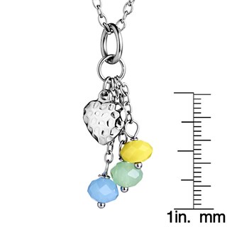 Foto 3 | Collar De Acero Inoxidable Con Forma De Gota En Forma De Corazón De West Coast Jewelry Elya - Venta Internacional.
