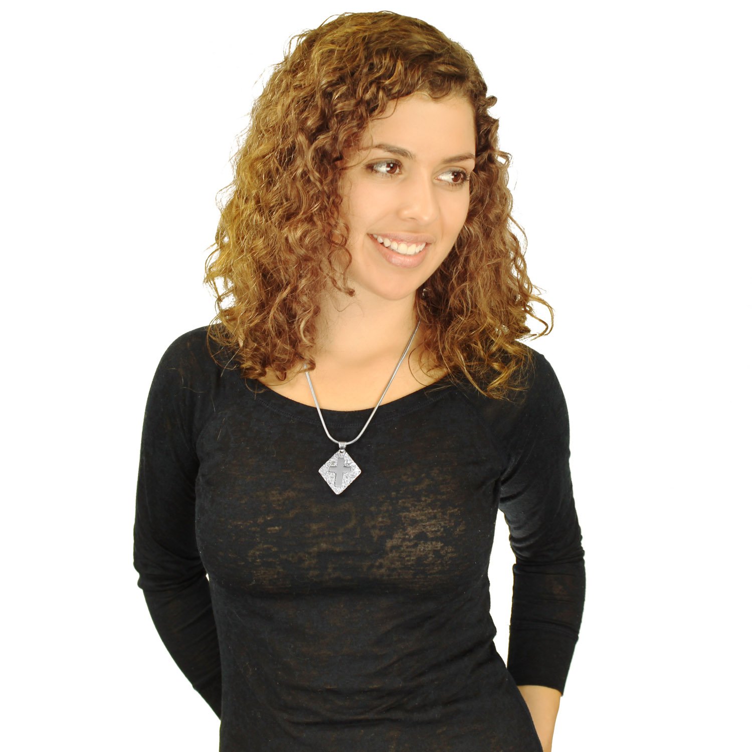 Foto 4 | Collar West Coast Jewelry Con Forma De Cruz De Acero Inoxidable, 20 Cm - Venta Internacional.