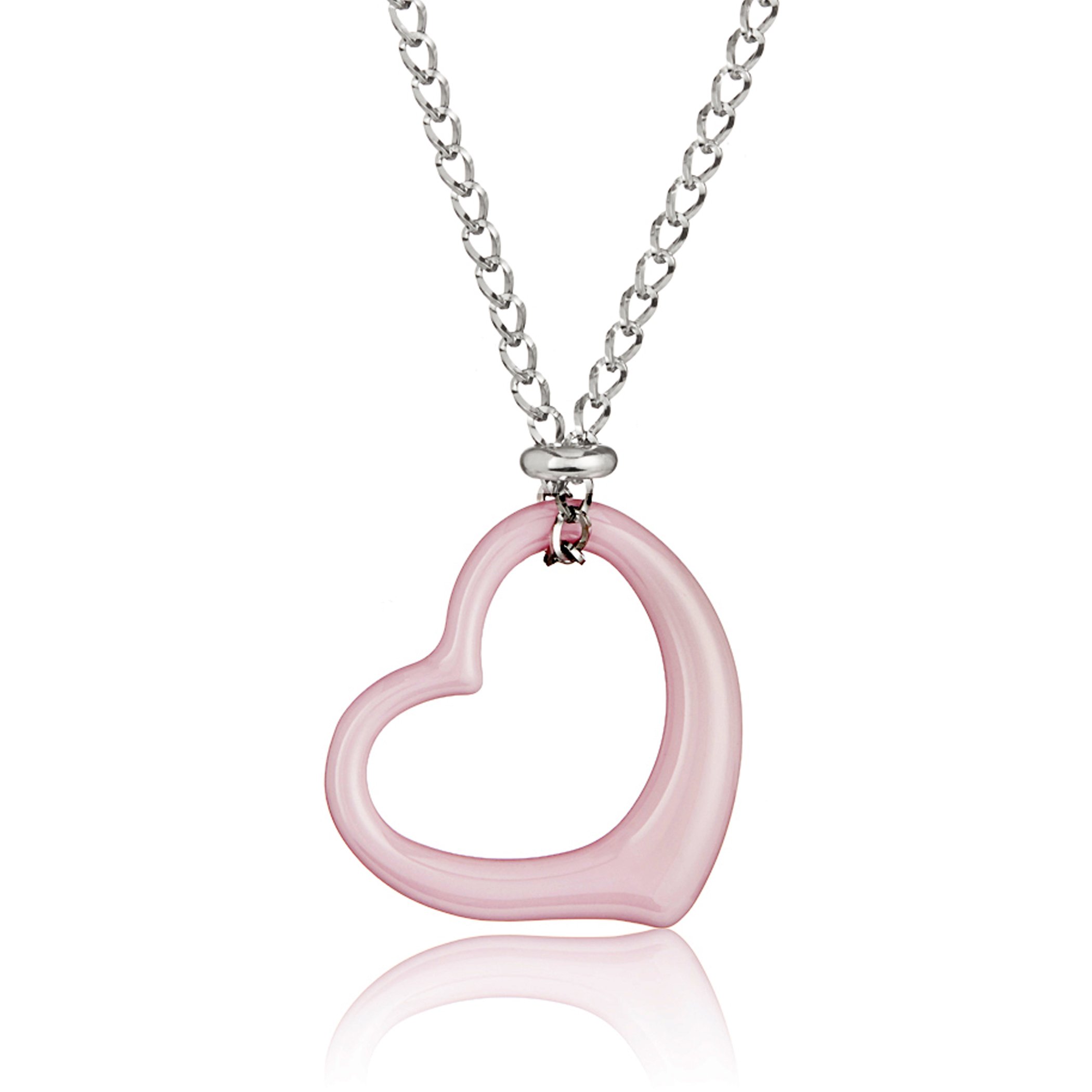 Foto 1 | Collar West Coast Jewelry Elya De Cerámica Rosa Con Corazón De Acero - Venta Internacional.