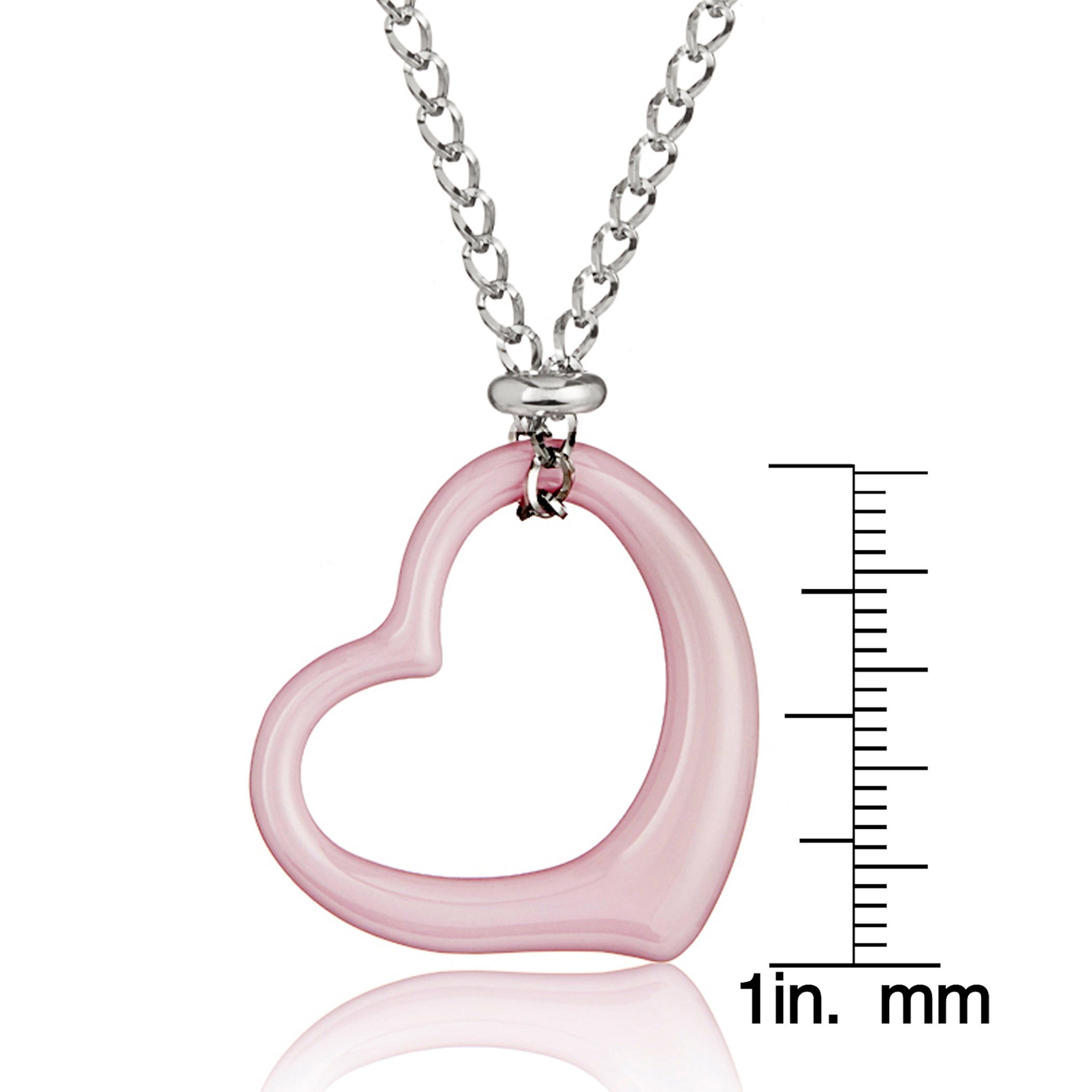 Foto 4 pulgar | Collar West Coast Jewelry Elya De Cerámica Rosa Con Corazón De Acero - Venta Internacional.