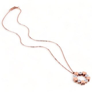 Foto 4 | Collar West Coast Jewelry En Forma De Corazón Y Circonitas Cúbicas En Oro Rosa - Venta Internacional.