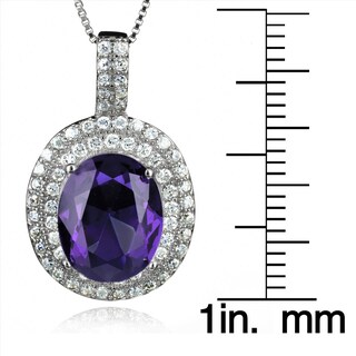 Foto 3 | Collar De Plata De Ley Con Amatista Circonita Cúbica De West Coast Jewelry - Venta Internacional.