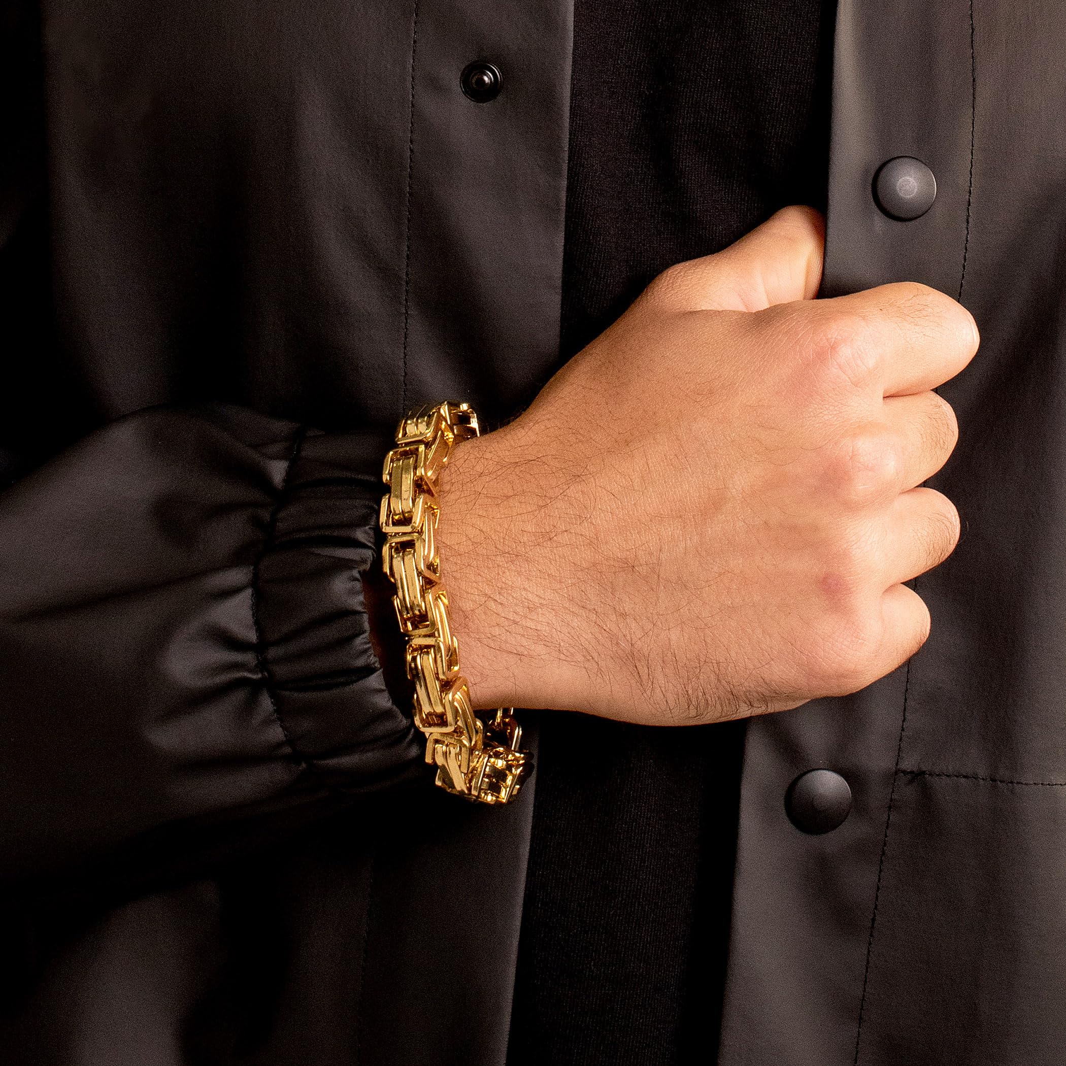 Foto 5 | Pulsera West Coast Jewelry Crucible, Cadena Bizantina De 11 Mm - Venta Internacional.