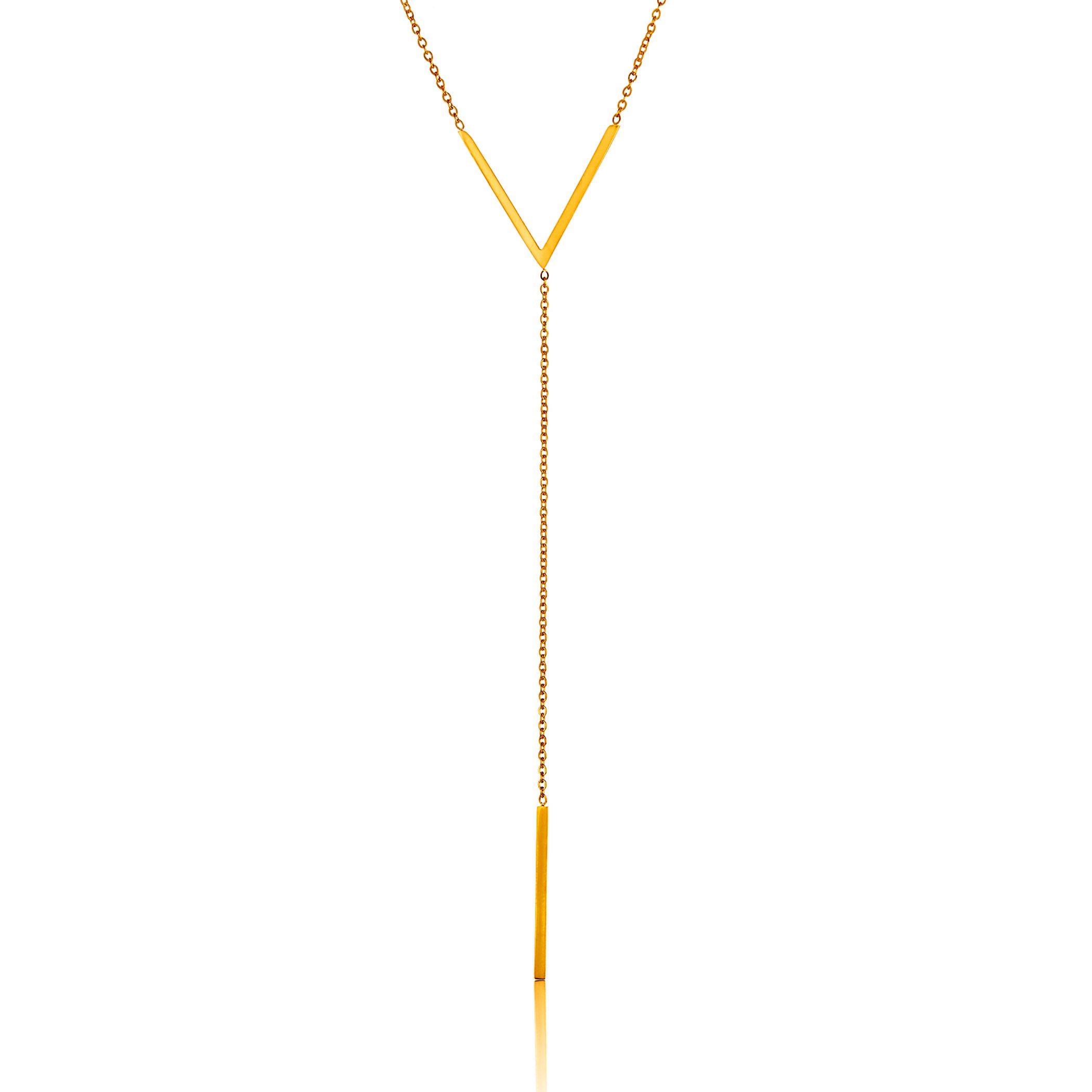 Foto 1 | Collar West Coast Jewelry Elya De Acero Inoxidable Chapado En Oro - Venta Internacional.
