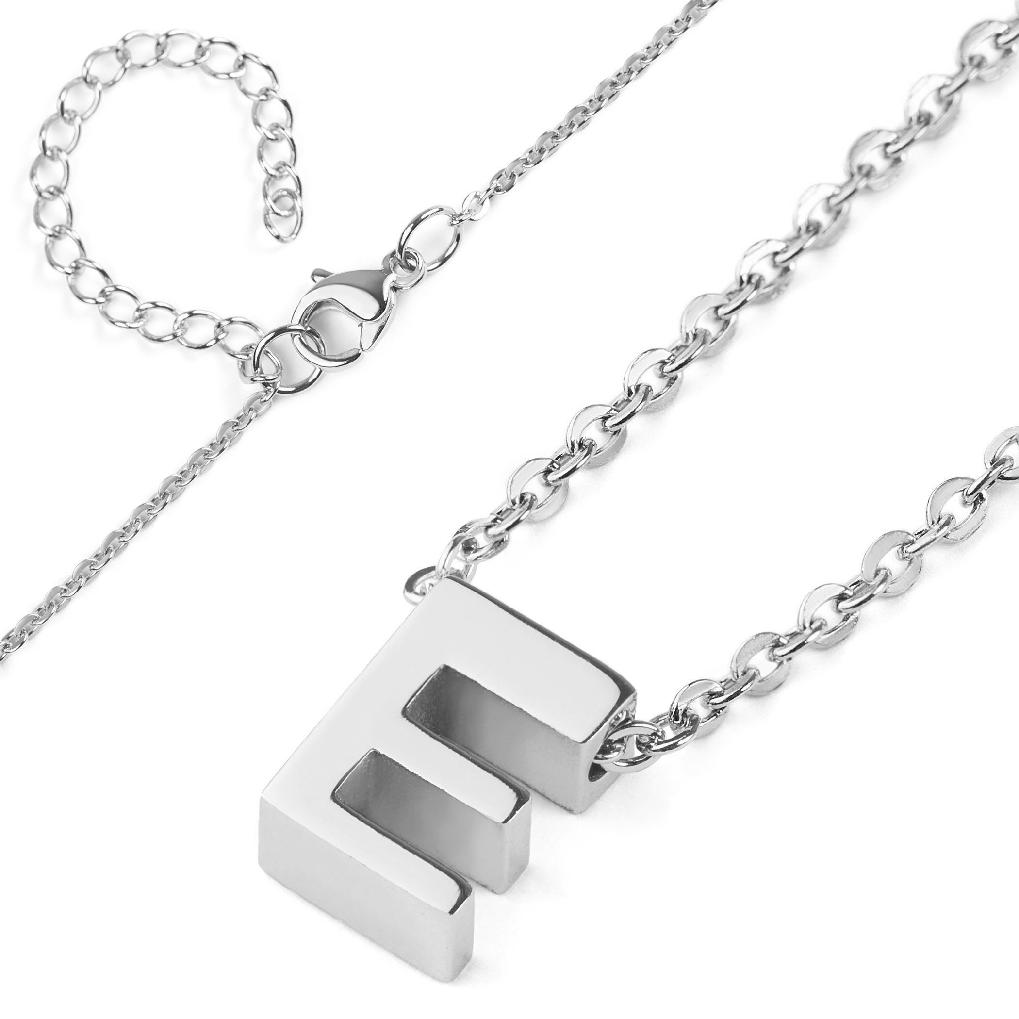 Foto 3 pulgar | Collar West Coast Jewelry Elya De Acero Inoxidable Con Letra E - Venta Internacional.