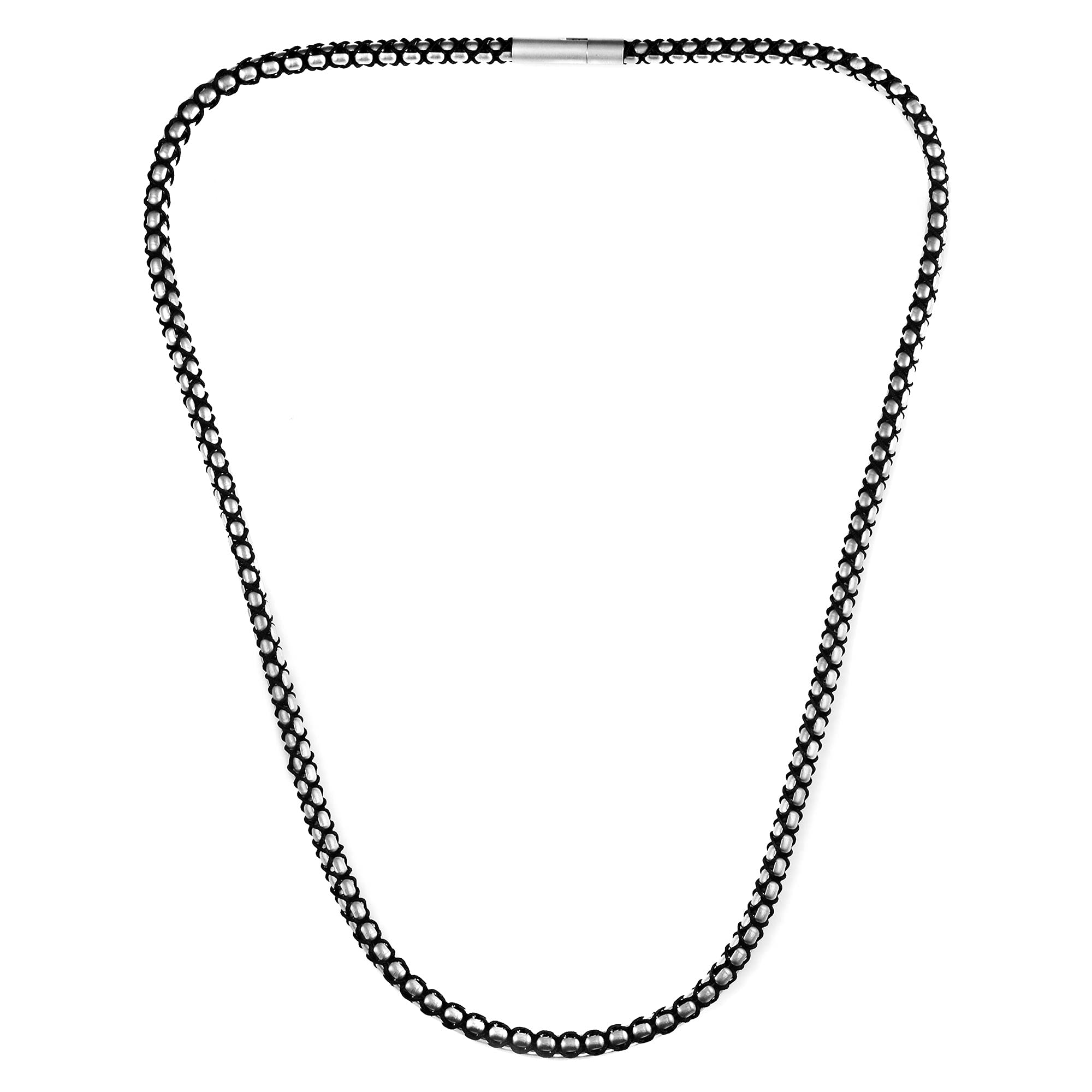 Foto 3 pulgar | Collar Crisol De Acero Inoxidable Con Acabado Mate, 6 Mm, 66 Cm - Venta Internacional.