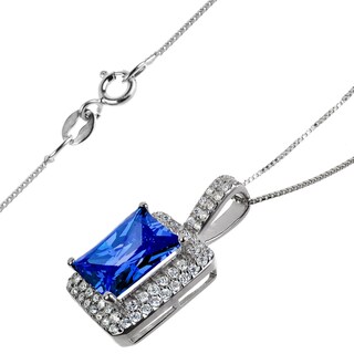 Foto 2 | Collar West Coast Jewelry De Plata De Ley Con Circonita Azul Montana - Venta Internacional.