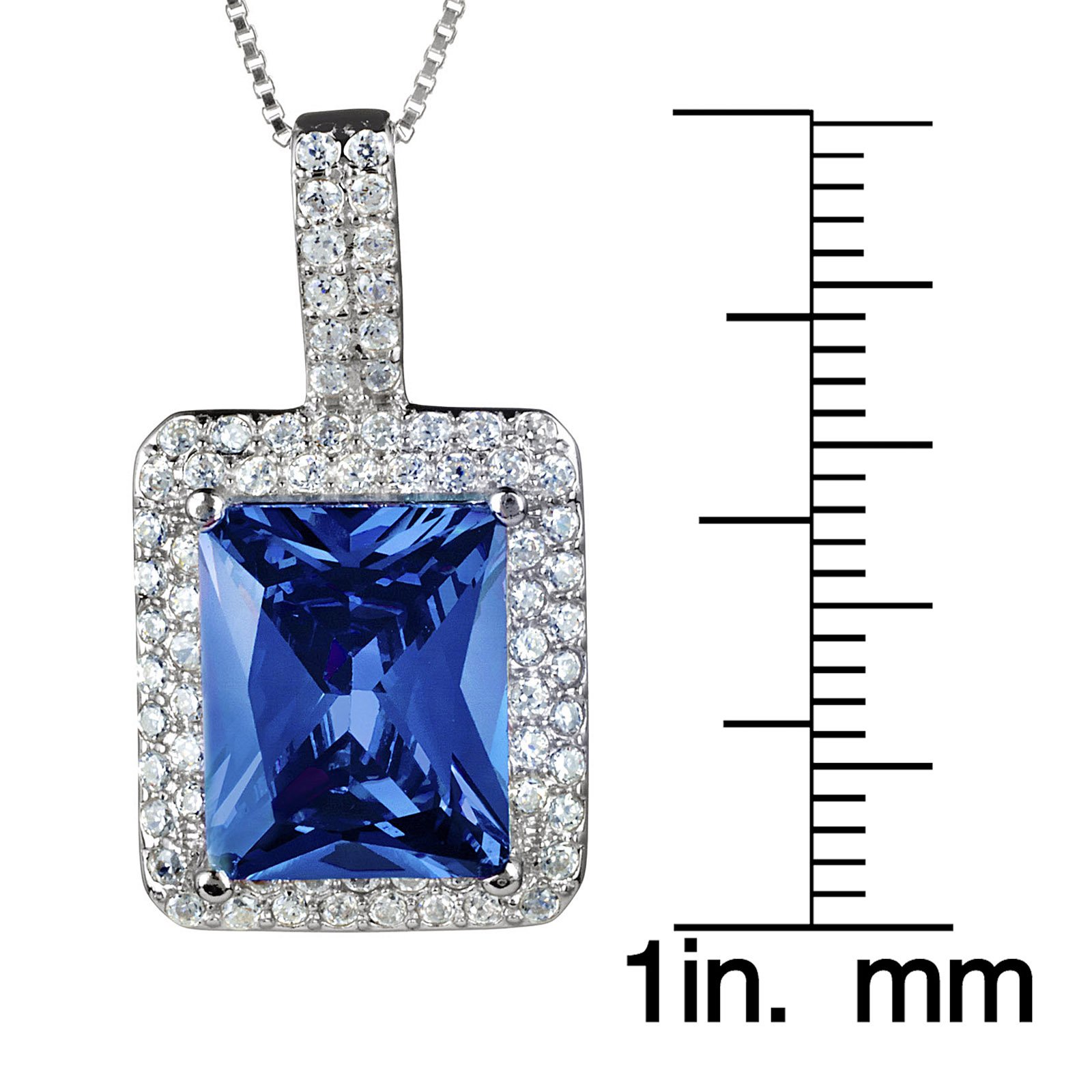 Foto 3 | Collar West Coast Jewelry De Plata De Ley Con Circonita Azul Montana - Venta Internacional.