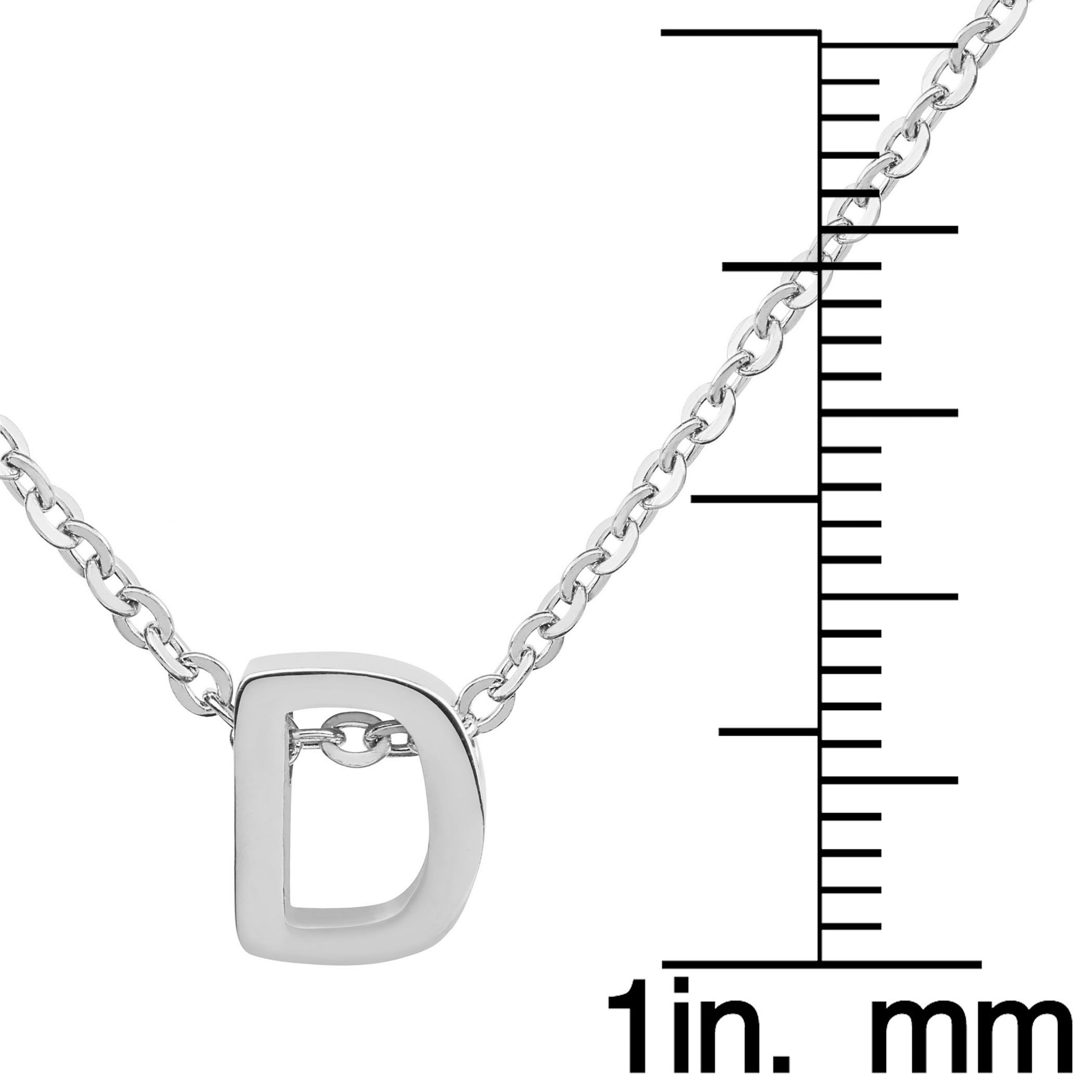 Foto 3 | Collar West Coast Jewelry Elya De Acero Inoxidable Con Letra D - Venta Internacional.