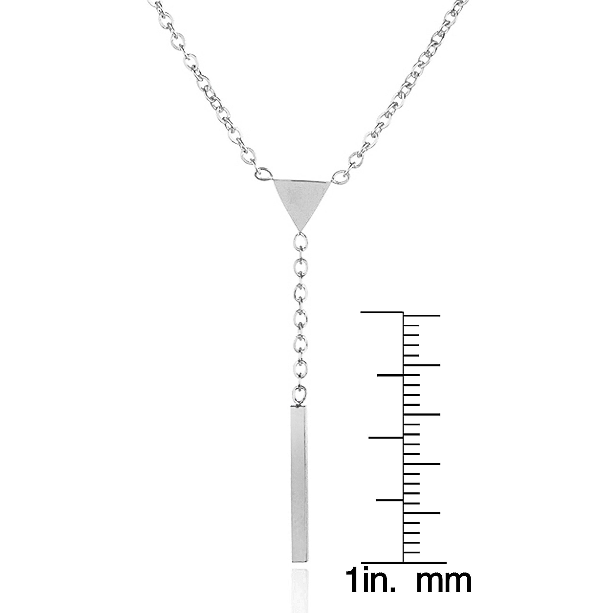 Foto 4 pulgar | Collar West Coast Jewelry Elya, Triángulo Pulido, Acero - Venta Internacional.