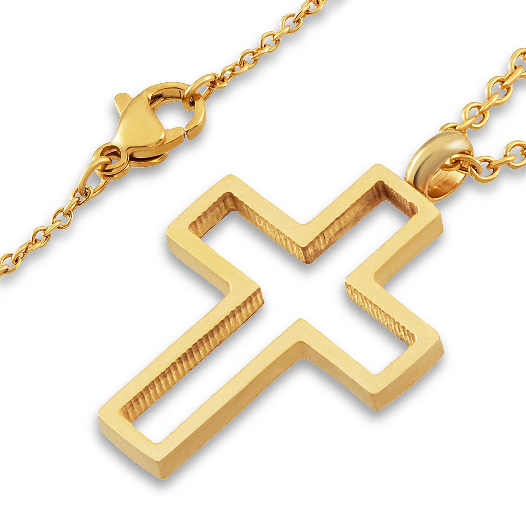 Foto 3 pulgar | Collar West Coast Jewelry De Acero Inoxidable Chapado En Oro - Venta Internacional.