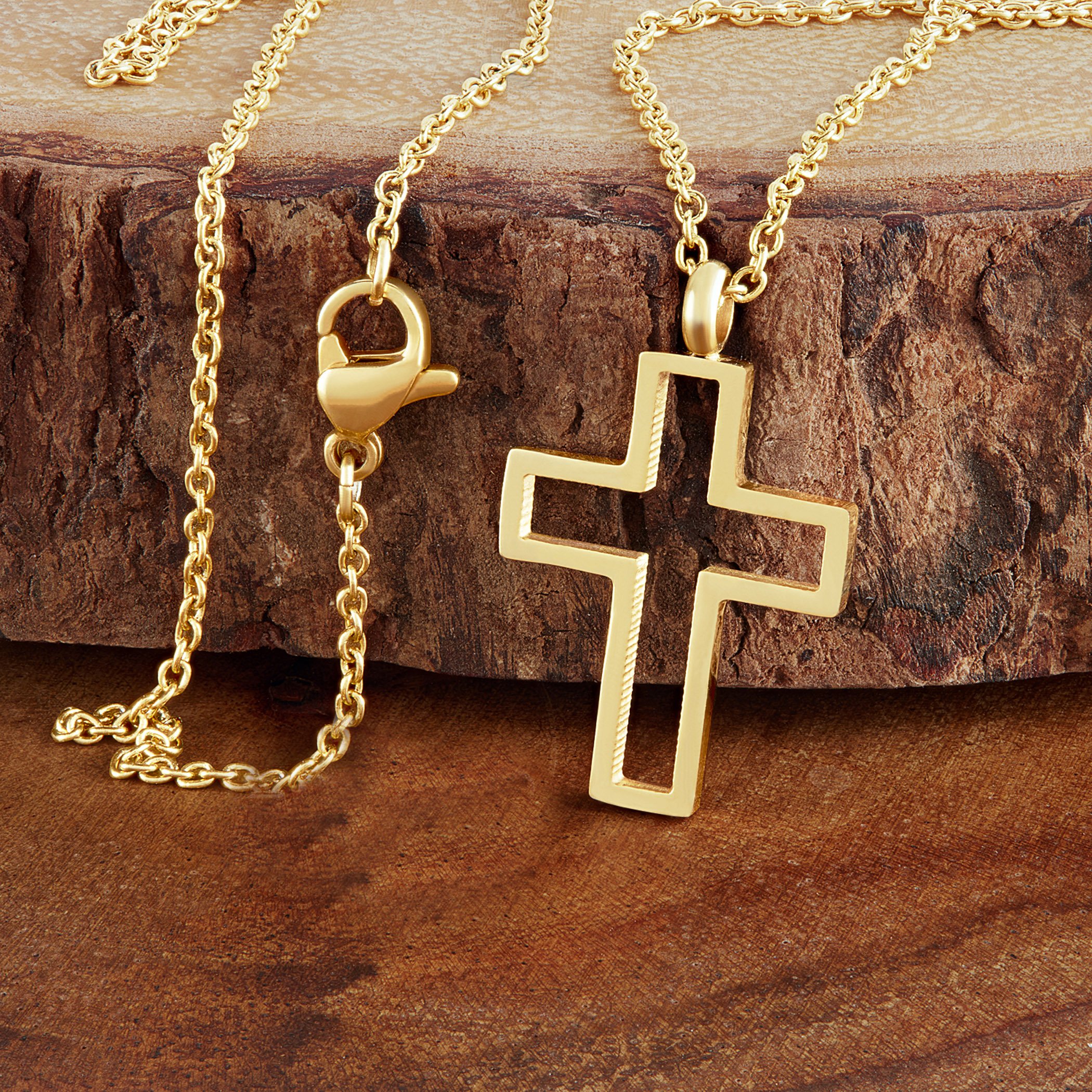 Foto 5 pulgar | Collar West Coast Jewelry De Acero Inoxidable Chapado En Oro - Venta Internacional.