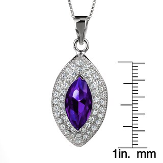 Foto 3 | Collar De Plata De Ley Con Circonitas Cúbicas, Amatista Marquesa, Joyería De La Costa Oeste - Venta Internacional.