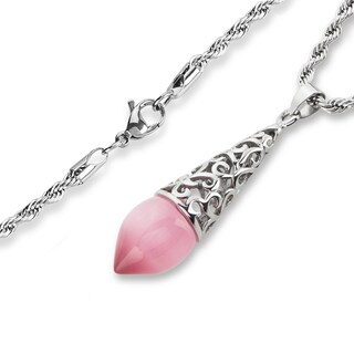 Foto 2 | Collar West Coast Jewelry Elya Pink Cat Eye Stone - Venta Internacional.