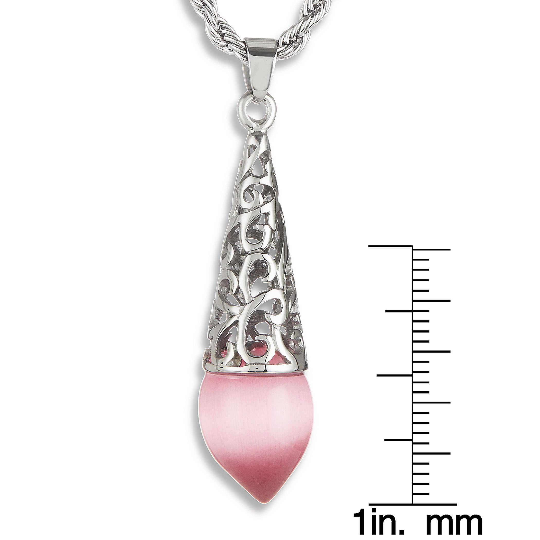Foto 3 | Collar West Coast Jewelry Elya Pink Cat Eye Stone - Venta Internacional.