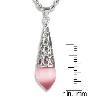 Foto 3 | Collar West Coast Jewelry Elya Pink Cat Eye Stone - Venta Internacional.
