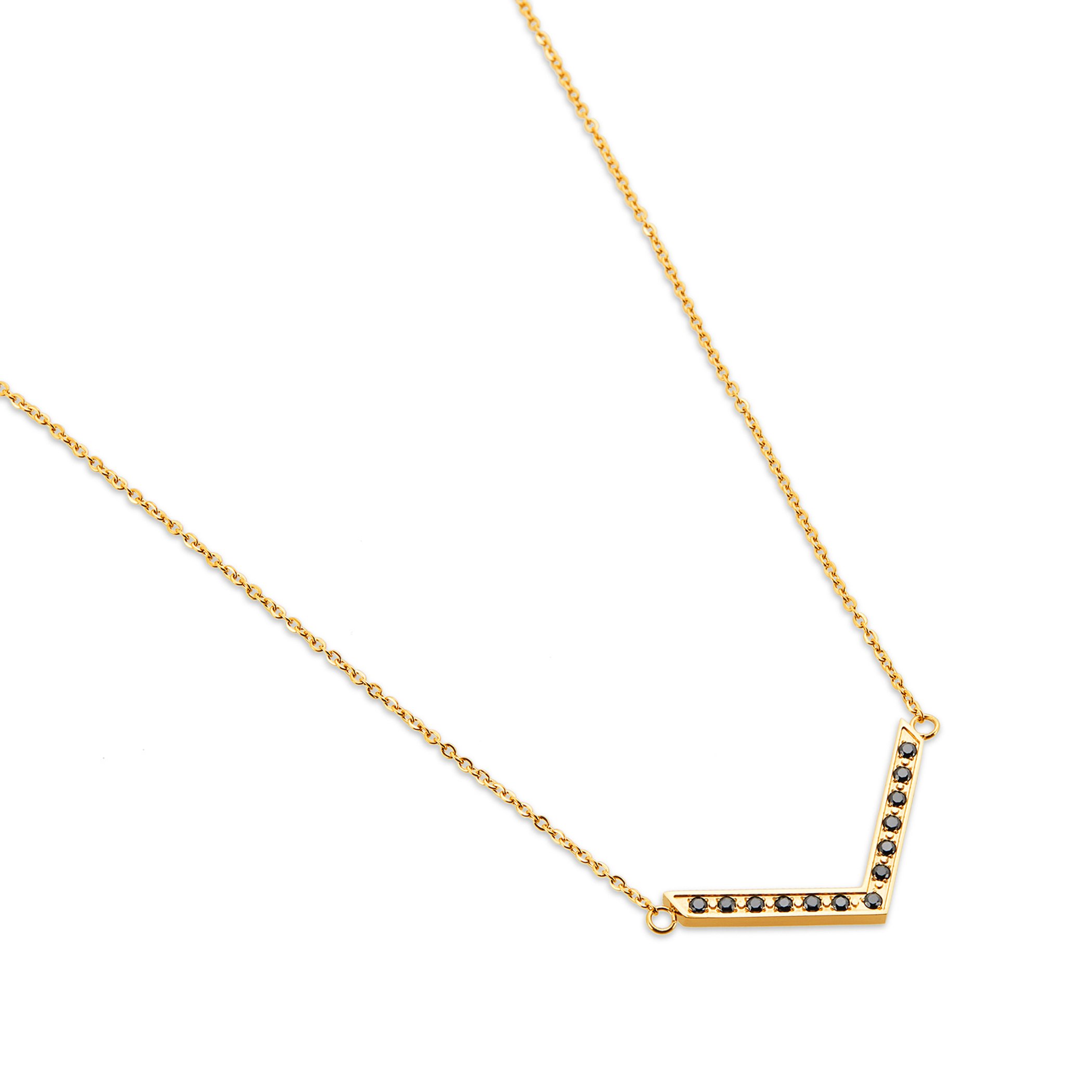 Foto 3 pulgar | Collar West Coast Jewelry Elya De Acero Inoxidable Chapado En Oro - Venta Internacional.