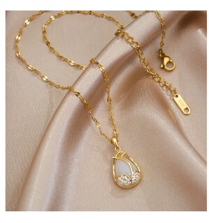 Foto 4 | Collar Flor De Tulipan Dije Elegante Para Mujer Dama Joyería Delicada Cadena Con Colgante
