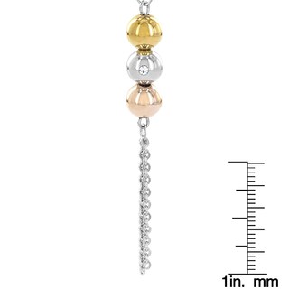 Foto 3 | Collar Elya Con Esfera De Acero Inoxidable Con Borla De Circonita Cúbica - Venta Internacional.