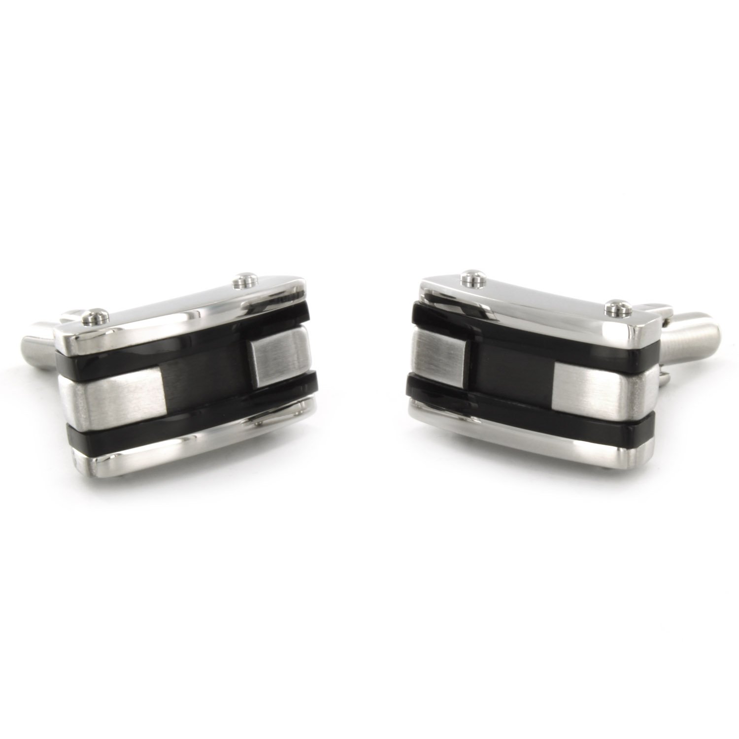Foto 2 pulgar | Cuff Links West Coast Jewelry De Acero Inoxidable Para Hombre, Color Negro - Venta Internacional.