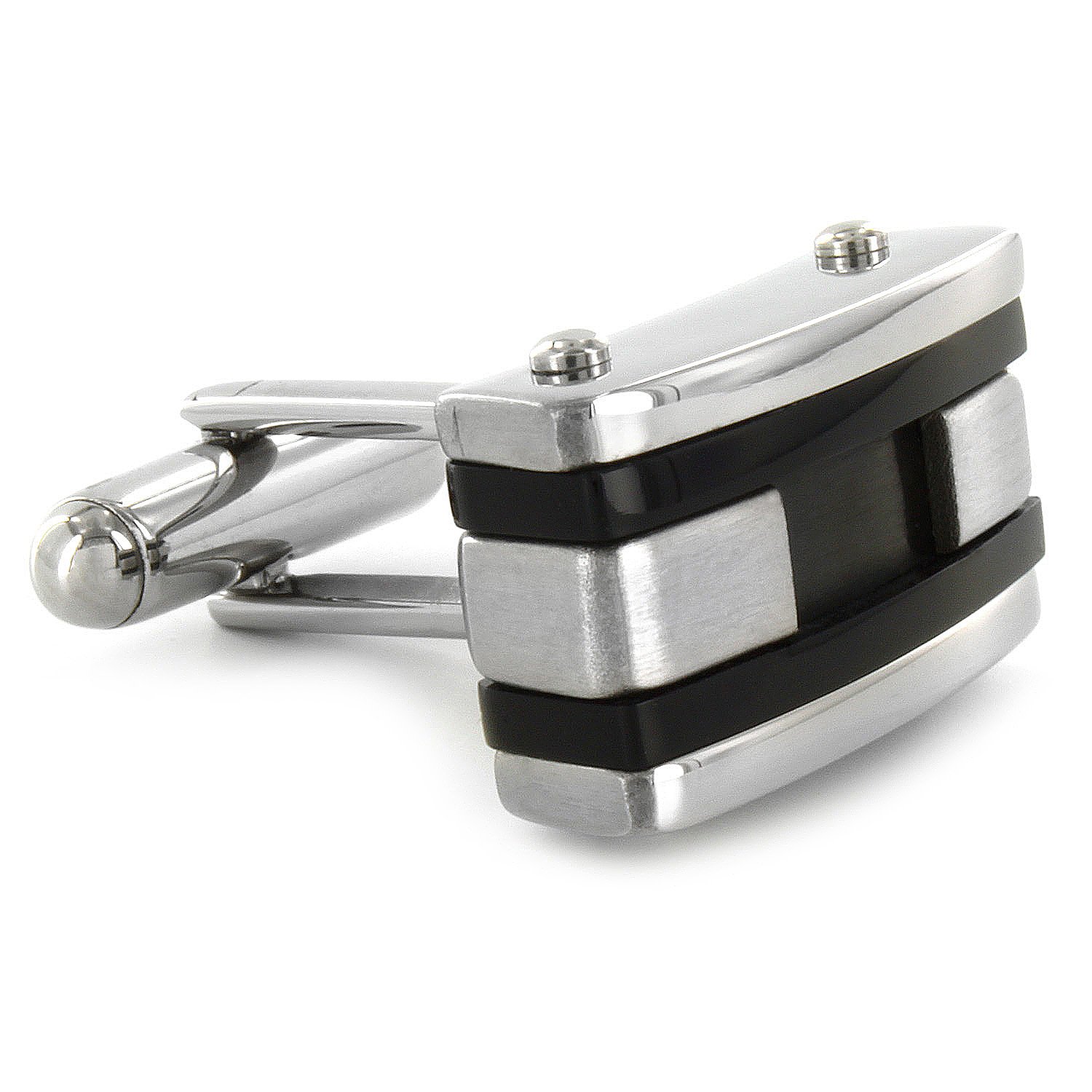 Foto 3 pulgar | Cuff Links West Coast Jewelry De Acero Inoxidable Para Hombre, Color Negro - Venta Internacional.