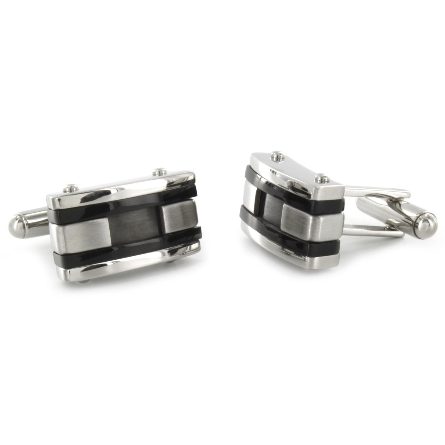 Foto 4 pulgar | Cuff Links West Coast Jewelry De Acero Inoxidable Para Hombre, Color Negro - Venta Internacional.