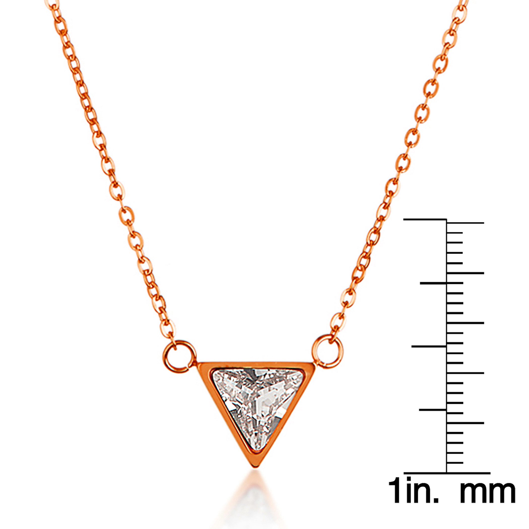 Foto 4 pulgar | Collar West Coast Jewelry Elya De Acero Inoxidable Chapado En Oro Rosa - Venta Internacional.