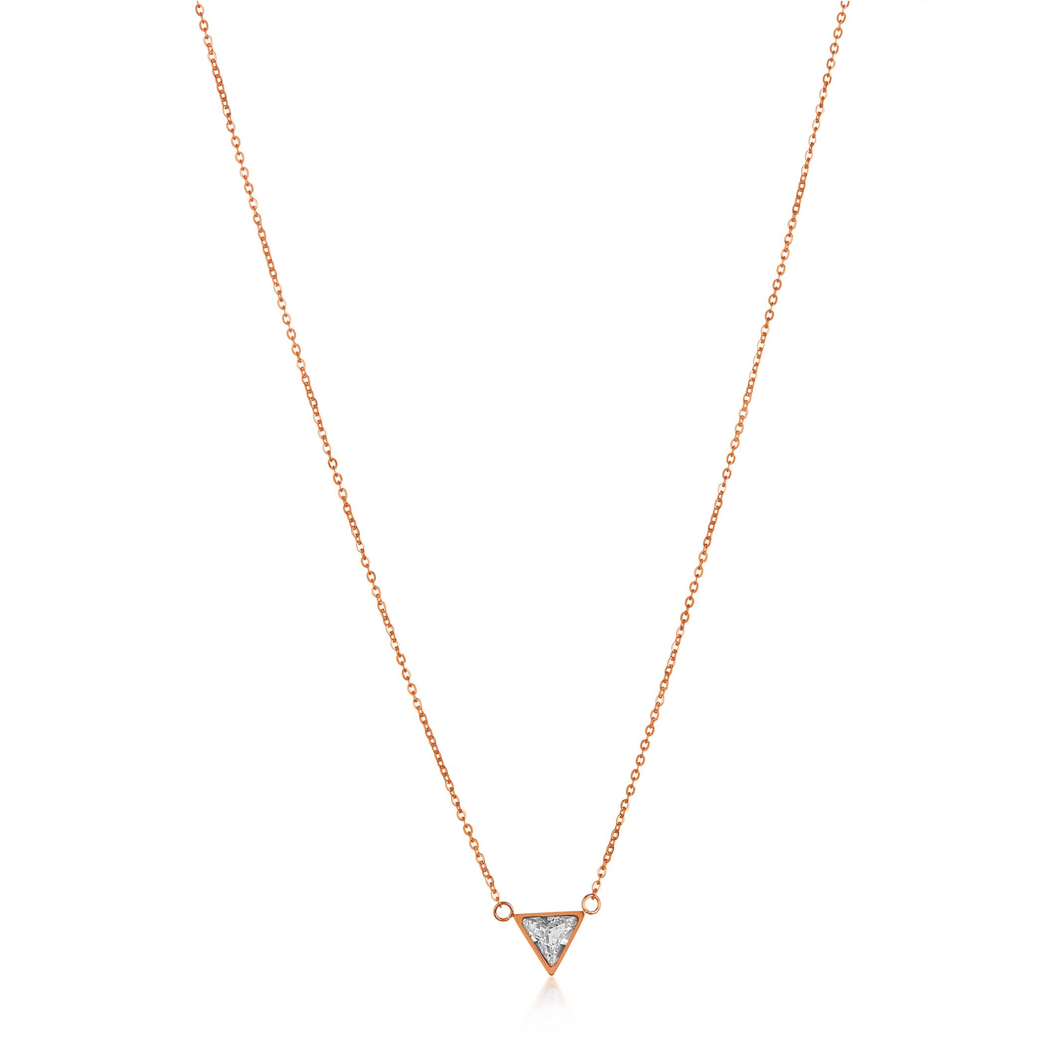 Foto 5 pulgar | Collar West Coast Jewelry Elya De Acero Inoxidable Chapado En Oro Rosa - Venta Internacional.