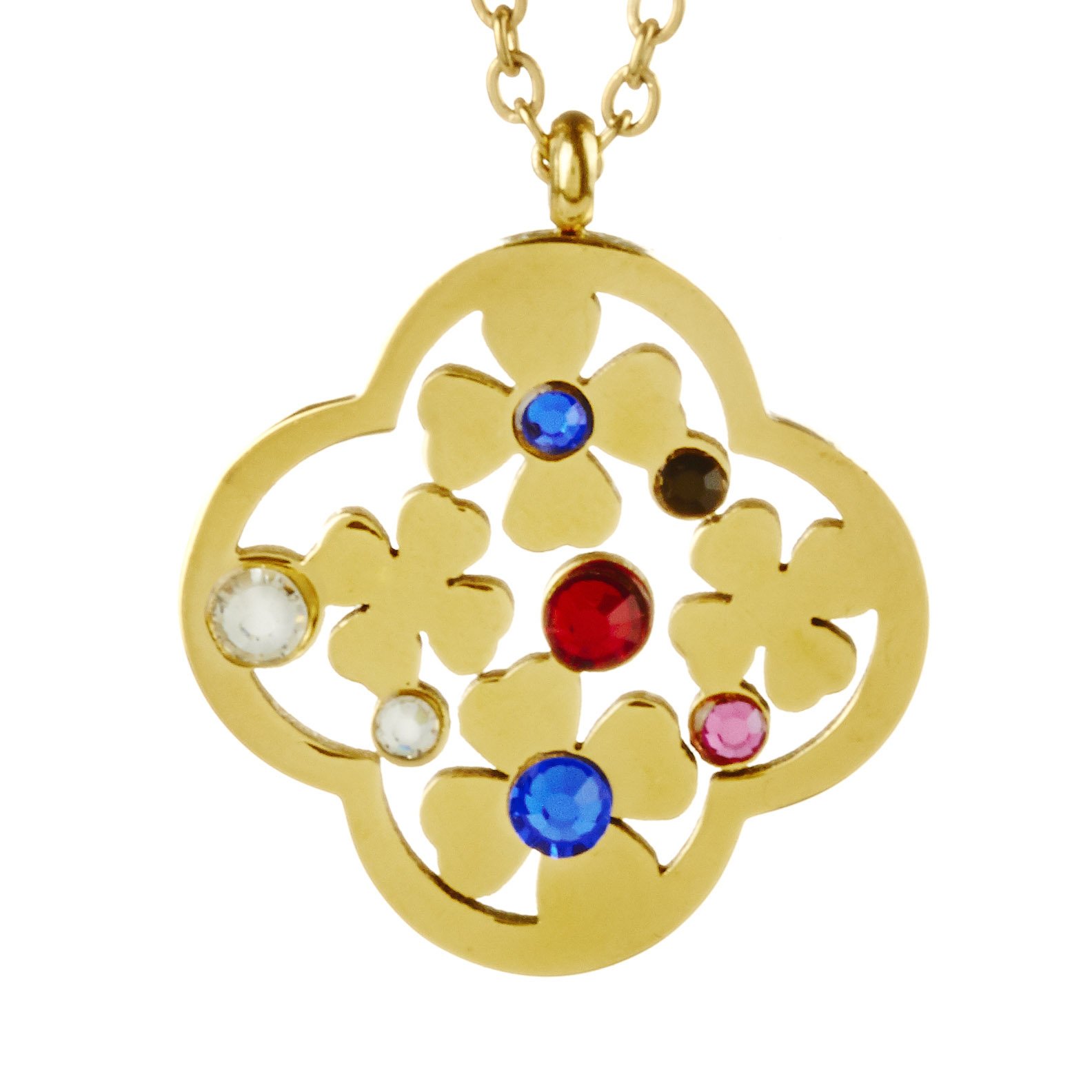 Foto 2 pulgar | Collar West Coast Jewelry Elya De Acero Inoxidable Con Cristal - Venta Internacional.