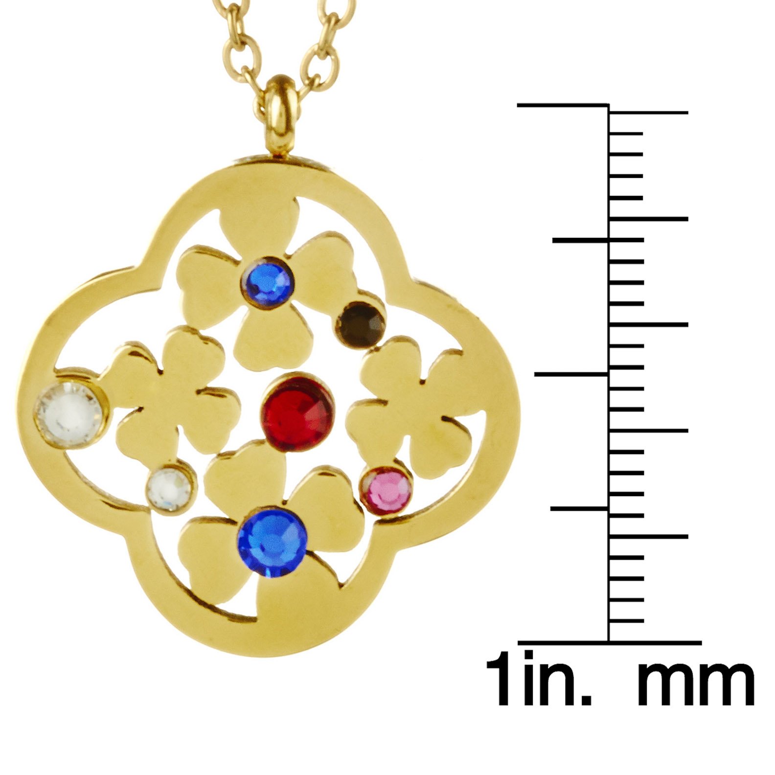 Foto 4 pulgar | Collar West Coast Jewelry Elya De Acero Inoxidable Con Cristal - Venta Internacional.