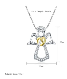 Foto 3 | Collar Dije Angel De Guarda Alas Angelito Protección Amor Mujer Chapado En Plata 925