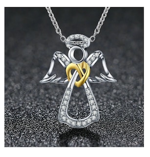 Foto 4 | Collar Dije Angel De Guarda Alas Angelito Protección Amor Mujer Chapado En Plata 925