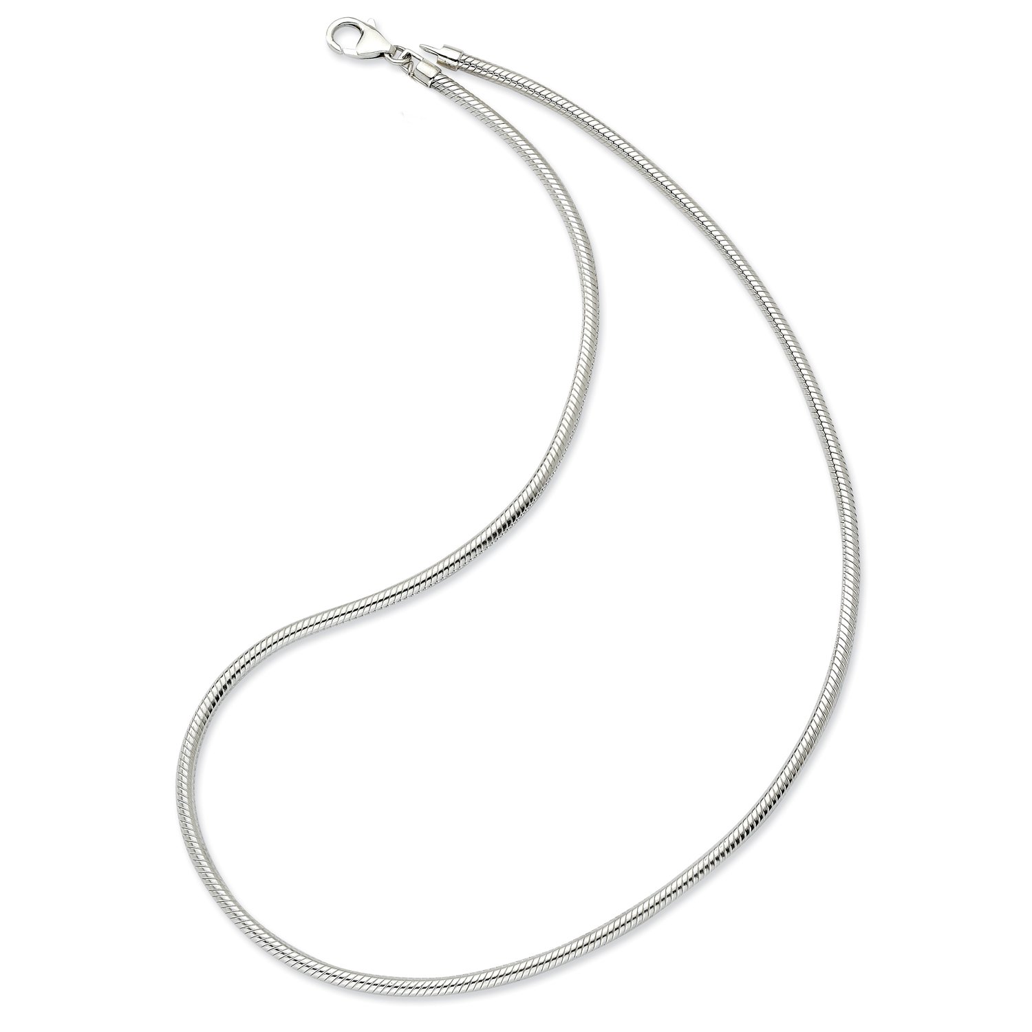 Foto 2 pulgar | Collar West Coast Jewelry Con Cadena De Serpiente Chapada En Plata, 45 Cm - Venta Internacional.
