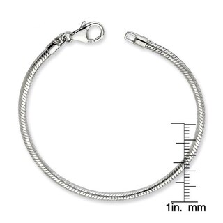 Foto 3 | Collar West Coast Jewelry Con Cadena De Serpiente Chapada En Plata, 45 Cm - Venta Internacional.