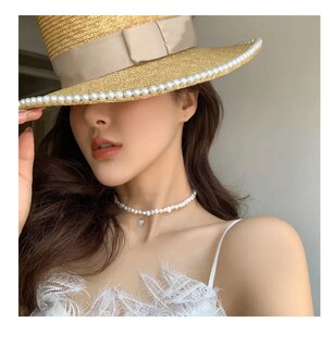 Foto 4 | Collar De Perlas Naturales Cultivadas Para Mujer Elegante Gargantilla Dama Regalo Aniversario Cumpleaños Con D