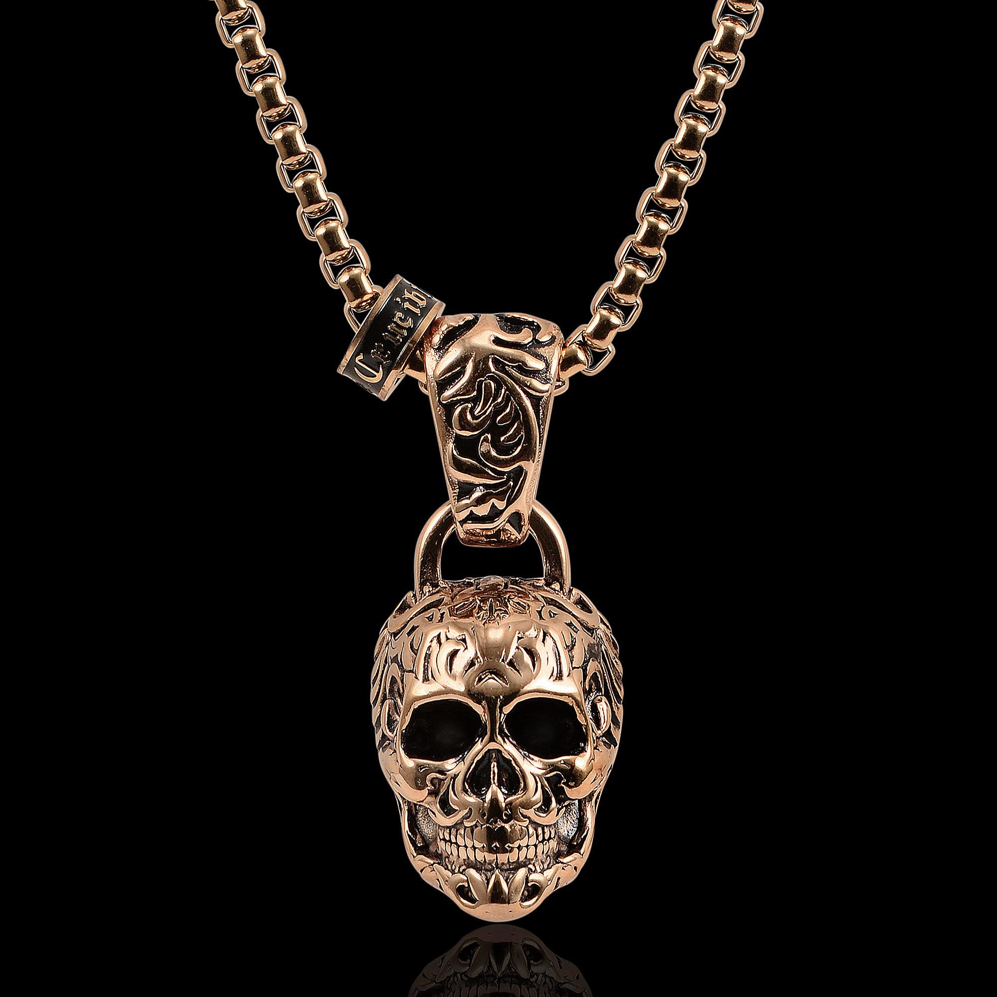 Foto 3 | Collar Crisol Chapado En Oro Rosa Envejecido Y Pulido - Venta Internacional.