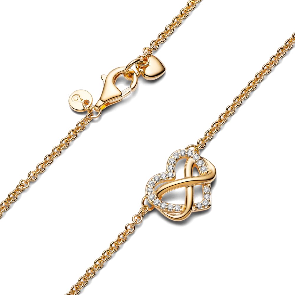 Foto 4 pulgar | Collar Pandora Sparkling Infinity Heart - Venta Internacional