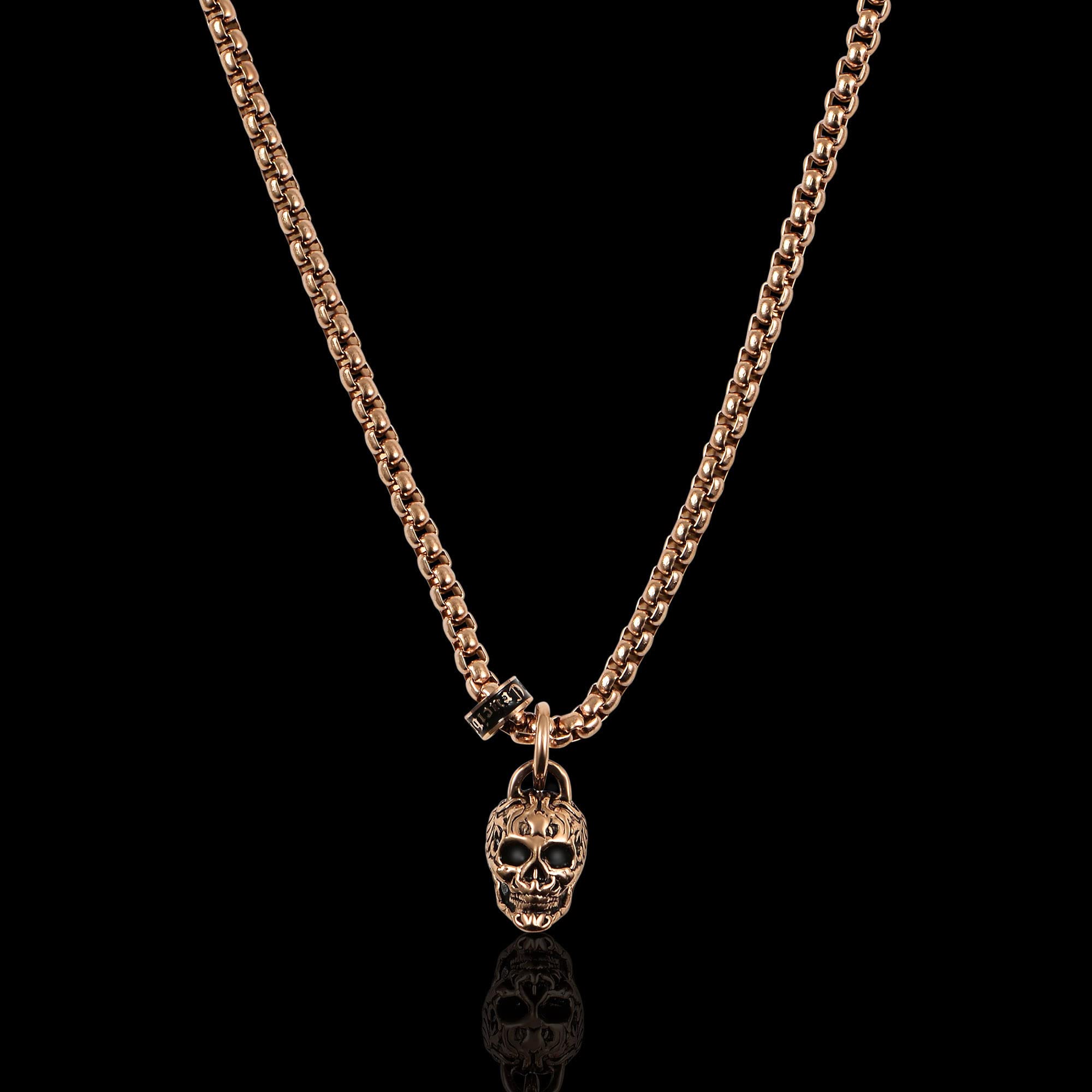 Foto 4 | Collar Crisol Chapado En Oro Rosa Envejecido Y Pulido - Venta Internacional.