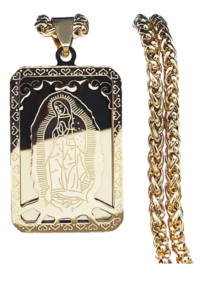 Foto 2 pulgar | Medalla Collar Nuestra Señora De Guadalupe Colgante Religioso Virgen María