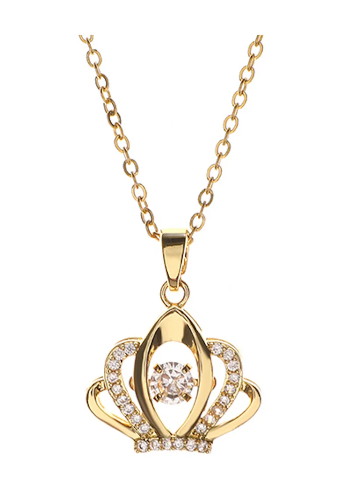 Foto 2 pulgar | Collar De Corona Mujer Reina Con Baño De Oro 18k Y Zirconia Elegante