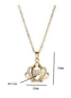 Foto 2 | Collar De Corona Mujer Reina Con Baño De Oro 18k Y Zirconia Elegante
