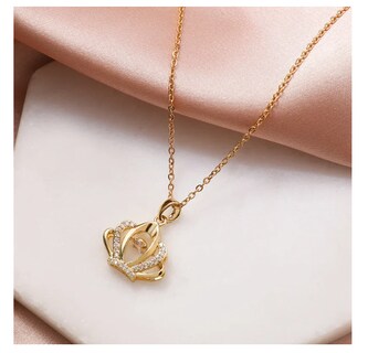 Foto 4 | Collar De Corona Mujer Reina Con Baño De Oro 18k Y Zirconia Elegante