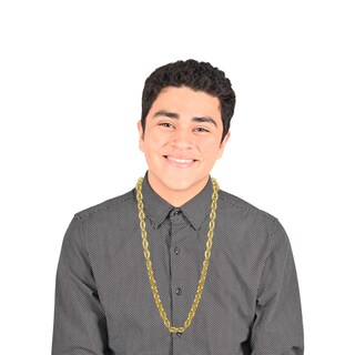Foto 2 | Collar De Cadena Con Cuentas Doradas Para Fiestas De Hip Hop - Venta Internacional.