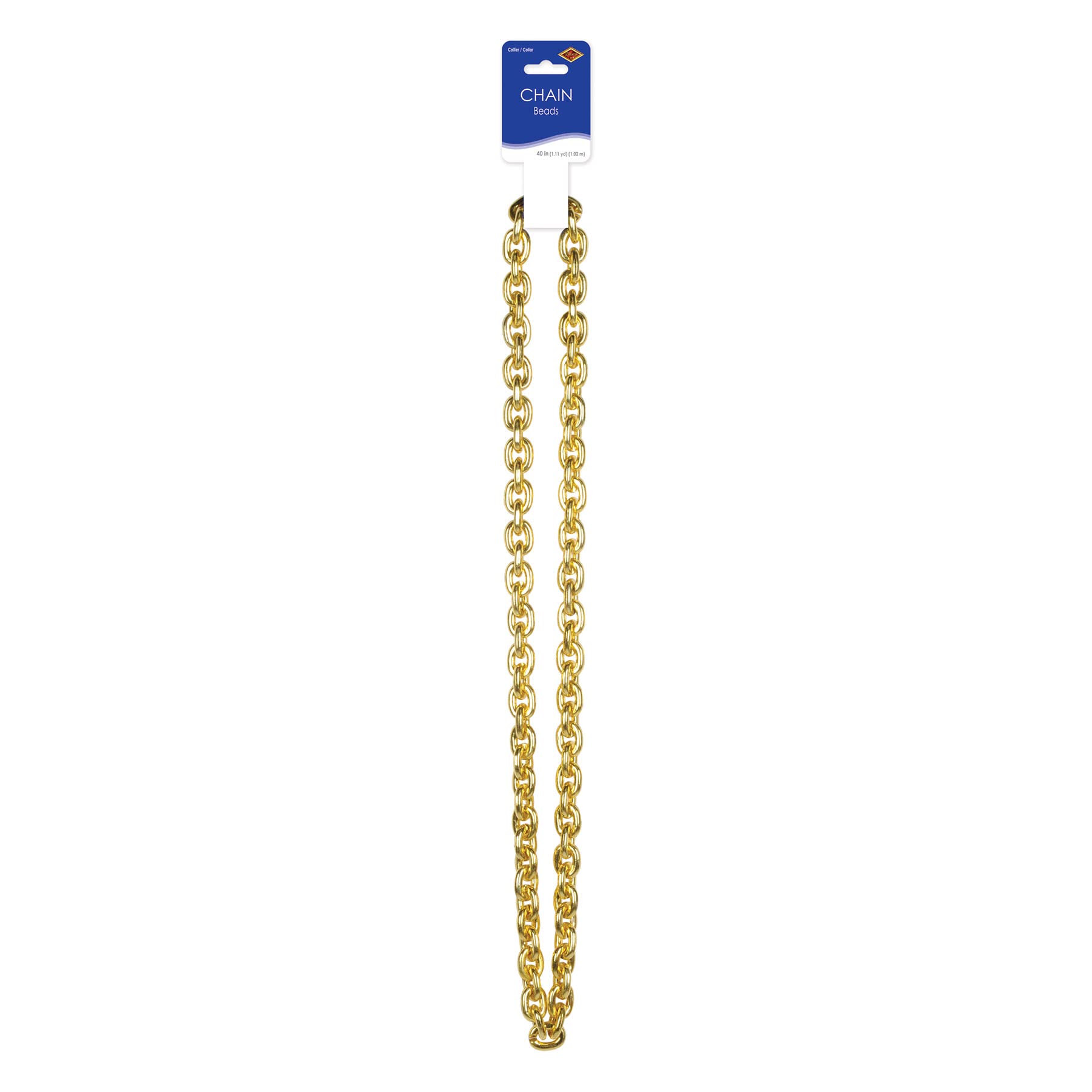 Foto 6 pulgar | Collar De Cadena Con Cuentas Doradas Para Fiestas De Hip Hop - Venta Internacional.