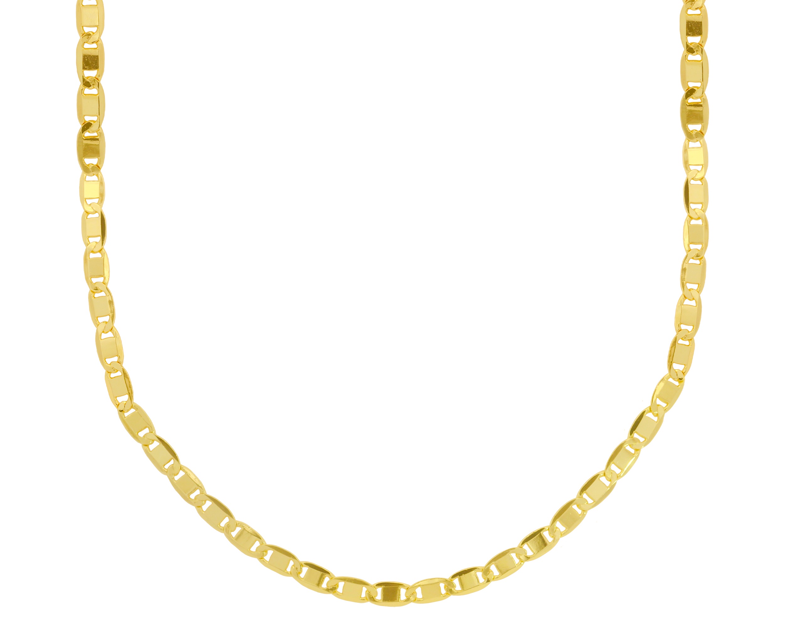 Foto 2 pulgar | Cadena Valentina Espejo 3mm X 60cm Chapa De Oro 18k Ch137