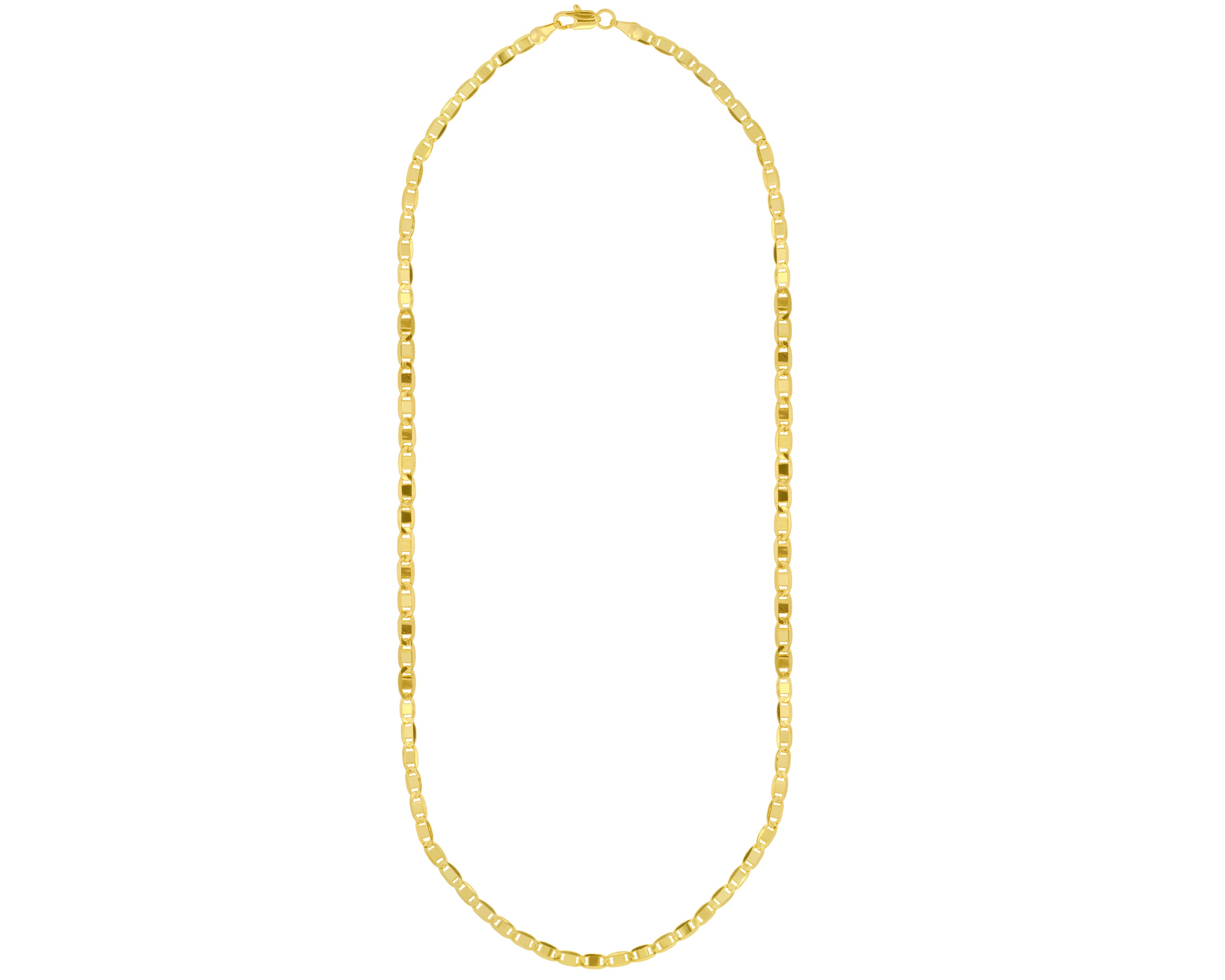 Foto 3 pulgar | Cadena Valentina Espejo 3mm X 60cm Chapa De Oro 18k Ch137