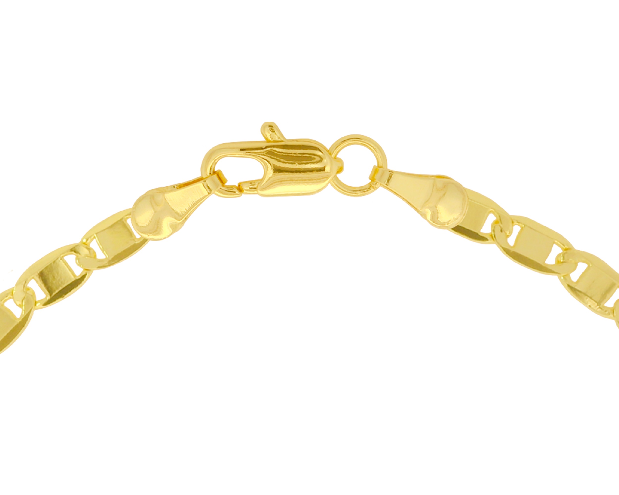 Foto 4 pulgar | Cadena Valentina Espejo 3mm X 60cm Chapa De Oro 18k Ch137