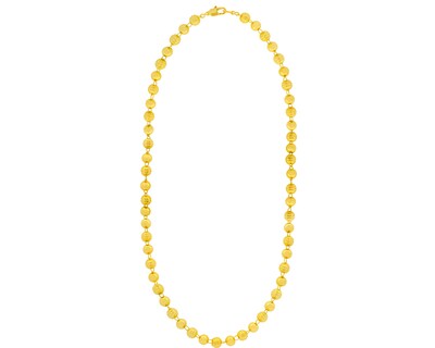 Foto 2 | Collar Bolitas Amarillas Semi Diamantadas 60cm Chapa De Oro 18k Ch135
